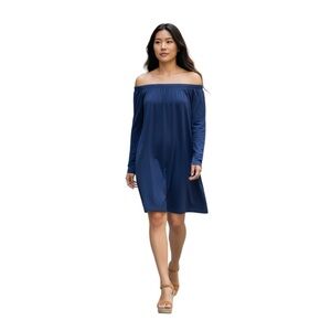 Michael Stars Navy Off-Shoulder Dress